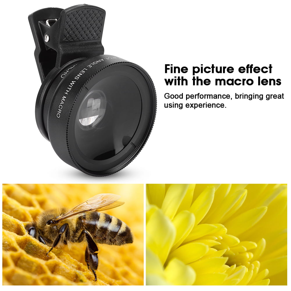 Clip-on 0.45X Wide Angle 12.5 Times Camera HD Macro Lens for Smart Mobile Phone Smart Phone Lens Replacement