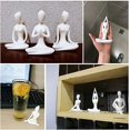 thumbnail image 5 of Juego de figuras de yoga de cerámica, estatua de postura de yoga y meditación, 4 piezas, decoración (juego blanco), 5 of 5