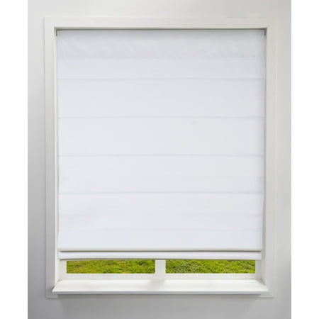 Modern Roman Shade - Arlo Blinds Cordless Fabric Roman Shades Blackout Cloud White,22