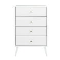 thumbnail image 3 of Allora Modern 4-Drawer Laminated Composite Wood Chest in White, 3 of 9