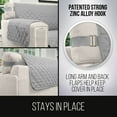thumbnail image 5 of Sofa Shield Couch Slip Cover with Strap, Cushion Protector for 78" Seat, Light Gray Charcoal, 5 of 10