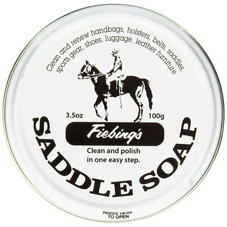 Saddle Soap, White, 3.5 oz, Cleans leather By
