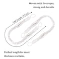thumbnail image 5 of 2 Pack Curtain Tiebacks Handmade Curtain Rope Tie-backs Decorative Drapery Holdbacks (White), 5 of 6