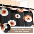 thumbnail image 5 of 4-Piece Bathroom Set with Waterproof Shower Curtain with Non-Slip Bath Mat, U-Shaped Mat & Toilet Lid Cover Small Eyeballs Pattern, 5 of 8