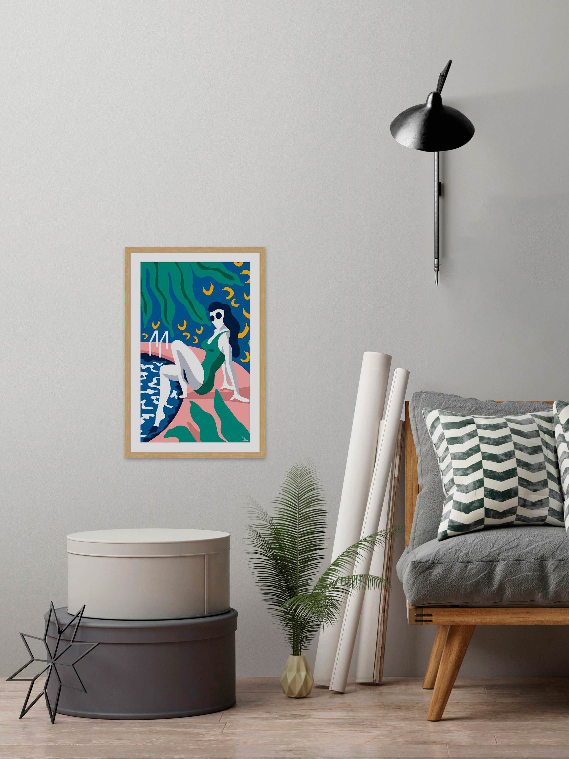 Are You a Beach Girl or a Pool Girl? Framed Painting Print
