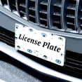 thumbnail image 6 of 2PC The Devil's Eye Style License Plate Prame Aluminum Rust-Proof Auto Parts License Plate Decorative Screws Fit Standard 2 Holes  U.S. License Plate, 2.2x 6.3 Inch, 6 of 7