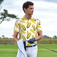 thumbnail image 4 of Daiia Corn On The Cob Pattern Men’s Polo Shirts,Solid Deck Shirt,Classic Fit, Breathable Cotton Polo for Casual and Sport Wear-XX-Large, 4 of 7