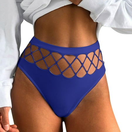 zuwimk Womens Panties Womens Bikini Lace Panties Cheeky Panty Hipsters Blue XL