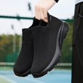 thumbnail image 3 of Men's Lightweight Slip-On Sneakers - Breathable Knit Fabric & MD Sole for All-Season Comfort, Non-Slip Grip - Casual Sneakers for Running, Hiking, Outdoor & Daily Wear, Versatile Travel Footwear, 3 of 9