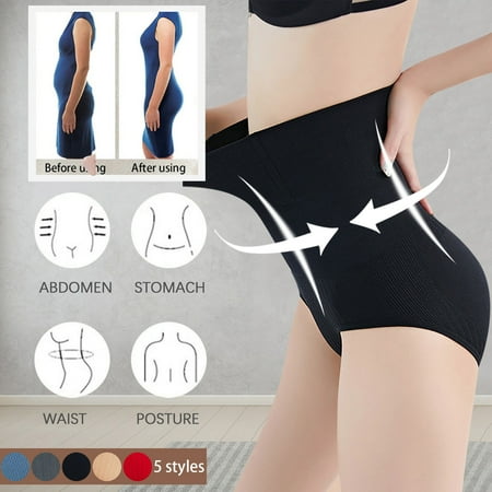 

JNGSA Tummy Control Thong Shapewear for Women Seamless Shaping Thong Panties Body Shaper Underwear High Waisted Shapewear for Women Black