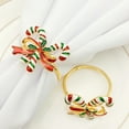 thumbnail image 4 of SPRING PARK Christmas Wreath Napkin Rings Metal Napkin Buckle Napkin Holder Kitchen Decor, 4 of 7