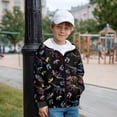 thumbnail image 2 of Uorisanigo Girls Boys Zip Up Hoodie with Pockets Warm Dinosaur Skeleton Shirt Fall Outwear for Kids Velvet Lined Casual Long Sleeve Hooded Sweatshirt School Party Clothing, 2 of 7