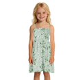 thumbnail image 3 of Ttyddzy Woman' Casual-Dresses Sleeveless Camisole A-Line Dress for 2Y-7-8Y，The Leaves Are Green, 3 of 8