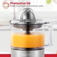 thumbnail image 2 of Holstein Housewares 27-oz Electric Citrus Juicer, Black/Stainless Steel - Ideal for Freshly Squeezed Orange, Lemon, Grapefruit Juices for Breakfast or Drinks, 2 of 10