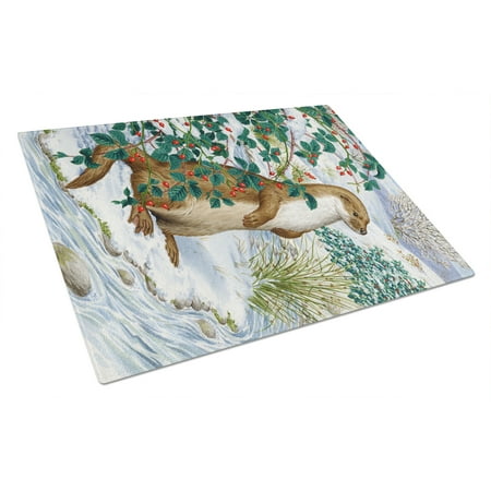 

Caroline s Treasures Otter Glass Cutting Board Large