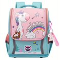 thumbnail image 2 of 1pc New Cute Dinosaur Unicorn Design Backpack With Pendants, Breathable Bucket Bag, Primary School Students Schoolbag, Cartoon Large Capacity Anti-splash Water Kindergarten Children's Backpack, 2 of 4