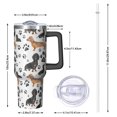 thumbnail image 2 of OBREWU Dachshund Footprint Tumbler with Handle and Lid,Dachshund Footprint 40oz Double Wall Vacuum Insulated Tumbler,Cups Gift for Women and Men, 2 of 7