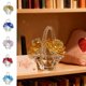 thumbnail image 1 of Decoración De Cristal 1 pc Crystals Rose Basket Ornament Glass in Blue for Car Interior and Home Decor Valentines Day Gift 3.35x2.56" JASKFLY, 1 of 9