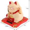 thumbnail image 2 of Solar Fortune Wealth Cat Shining Solar Powered Cute Waving Arms Home Car Display Desk Table Decor(Yellow) JU, 2 of 5