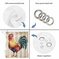 thumbnail image 5 of Farmhouse Rooster Bathroom Shower Curtains with 12 Hooks Polyester Waterproof Shower Curtain for Stalls and Bathtubs Vintage Rustic Animal Prints Decorative Bathroom Privacy Curtain 36x78 Inches, 5 of 9