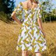 thumbnail image 5 of Vestido de manga corta con lápices para profesora, ropa de mujer, ropa de mujer, verano , novedades, vestido, 5 of 7