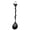 Black, variant on ZTTD 1Pcs Retro Crystal Alloy Stereoscopic Coffee Spoon Tea Spoon Dessert Spoon Ice Cream Spoons Home Office Party Supplies (Black)