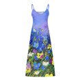 thumbnail image 5 of Summer Casual Dress for Womens Sleeveless Summer Sexy V Neck Spaghetti Strap Long Sundress Loose Beach Maxi Dresses, 5 of 5
