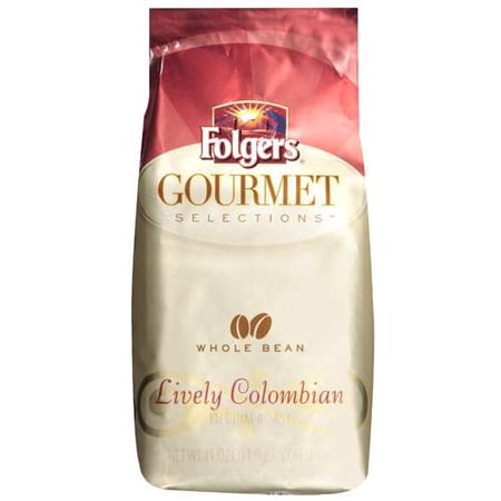 Folgers: Lively Colombian Medium Roast Coffee Beans, 11 Oz