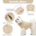 thumbnail image 3 of Suéter para perros pequeños, abrigo de invierno clásico de punto trenzado para perros ColdyEl suéter de punto dulce está hecho de ropa para el clima para perros pequeños Pupp, 3 of 5