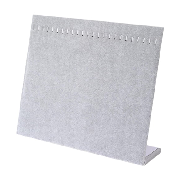 Tablero de exhibición de collares, organizador de collares, independiente, portátil, para escritorio, 24 Gris