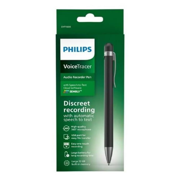Maxpower DVT1600 Voice Tracer Digital Recorder Pen, Black, MA3748555