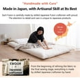thumbnail image 6 of EMOOR Extra-Thick Japanese Futon Mattress Hem-Less Small-Twin Made in Japan White, Foldable Floor Sleeping Bed Tatami Mat, 6 of 7