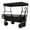 Black + Steel, variant on 480Lbs Heavy Duty Collapsible Extended Wagon, Canopy & Mosquito Net, Big All-Terrain Beach Wheels, Drink Holders, Side Pocket & Brakes,Black