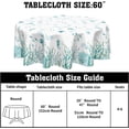 thumbnail image 2 of Summer Coastal Round Tablecloth 60 Inch Nautical Sea Turtle Seaweed Jellyfish Polyester Table Cloth Rustic Farmhouse Beach Theme Table Cover for Kitchen Dinner Party Decor, 2 of 7
