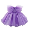 thumbnail image 3 of Birthday Dress Girls Girls Party Dress Flower Elegant Embroidered Tutu Gown Birthday Formal Flower Girl Dresses Purple 12 Months-18 Months, 3 of 7