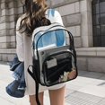 thumbnail image 6 of Large Clear PVC Backpack Heavy Duty See Through Backpack for Adults Work Travel, Blue Elephant Printed 12L, 6 of 8