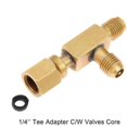 thumbnail image 3 of Air Conditioner Ball Valve 1/4 Inch SAE Adapter and 1/4 Inch Valves Core Quick Coupler Access Tee,fo, 3 of 5