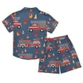 thumbnail image 2 of joogoo Boy Shorts Set Fire Trucks 2 Piece Short Sleeve Button Down Hawaiian Shirt Shorts 9-10Y, 2 of 8