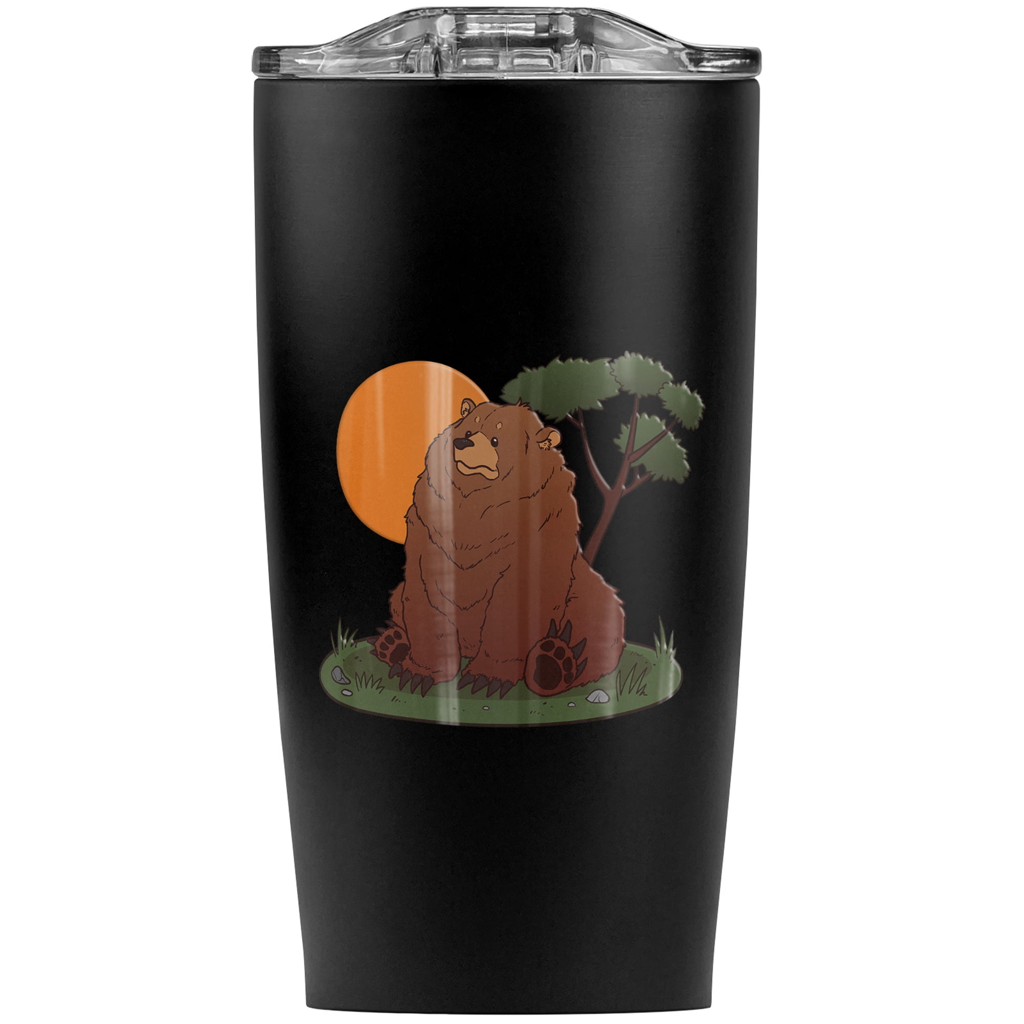 Chubby Grizzly Bear Stainless Steel 20 oz Travel Tumbler, Vacuum Insulated & Double Wall with Leakproof Sliding Lid | Great for Coffee/Hot Drinks and Cold Beverages