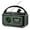 Green, variant on 12000mAh Emergency Radio Multifunction Radio Hand Crank Solar AM/FM/NOAA Weather Radios with LED Flashlight Power Bank Charger ,Listen Anytime, Anywhere