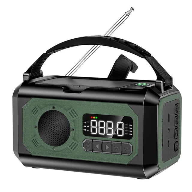 12000mAh Weather Alert Radio Solar Hand Crank Multifunction Radio Flashlight Power Bank For Outdoor Survival ,Handy Bright