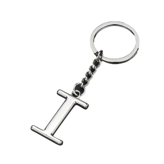 Llavero metálico galvanizado Az con 26 letras, resistente a la decoloración, ideal como regalo promocional.