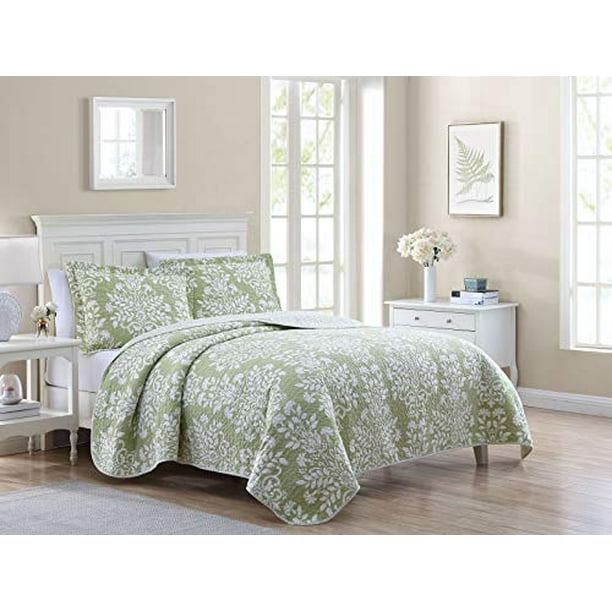 Laura Ashley Rowland Collection Quilt Set100 Cotton, Reversible, All