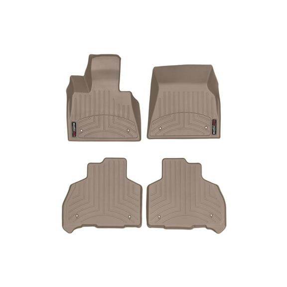 WeatherTech Custom Fit FloorLiners compatible with BMW X7 M50i, X7 40i, X7 M60i, X7 50i, ALPINA XB7 - 1st & 2nd Row (2-pc. Rear Liner), Tan