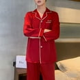 thumbnail image 3 of Conjunto de pijamas Conjunto de pijamas de dos piezas con pantalones casuales de manga larga y conjunto de pijamas con hebilla, 3 of 5