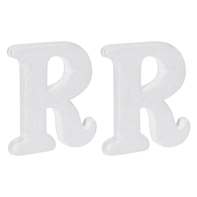 Unique Bargains Foam Letters R Letter EPS White Polystyrene Letter Foam 100mm/4 Inch for Crafts, Party Decoration, Pack of 2