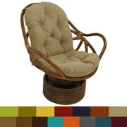 International Caravan Rattan Swivel Rocker with Outdoor Fabric Cushion, Papprika