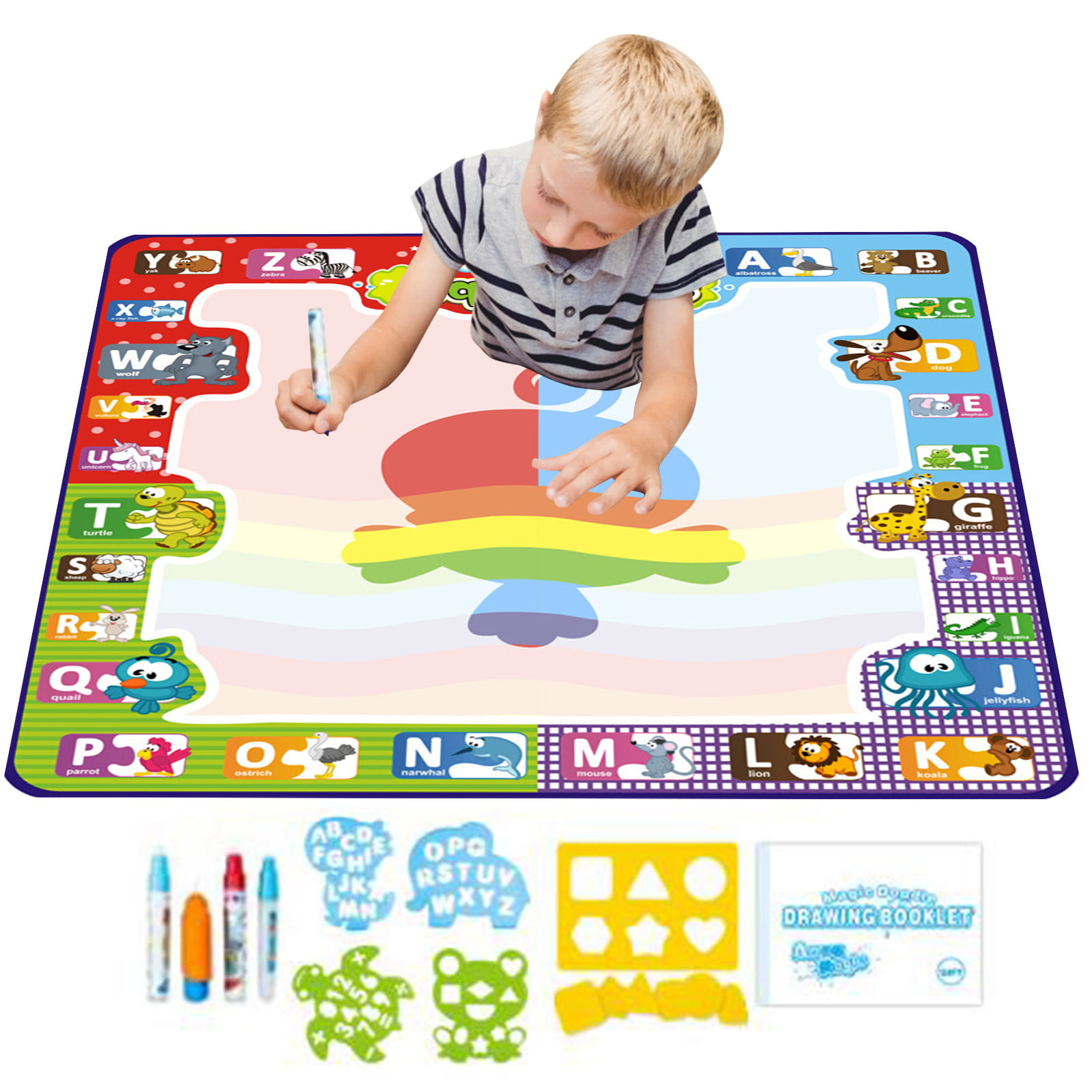 Children Aqua Doodle Drawing Toys 29*19 Painting Mat with 1 Water Drawing JDUK 