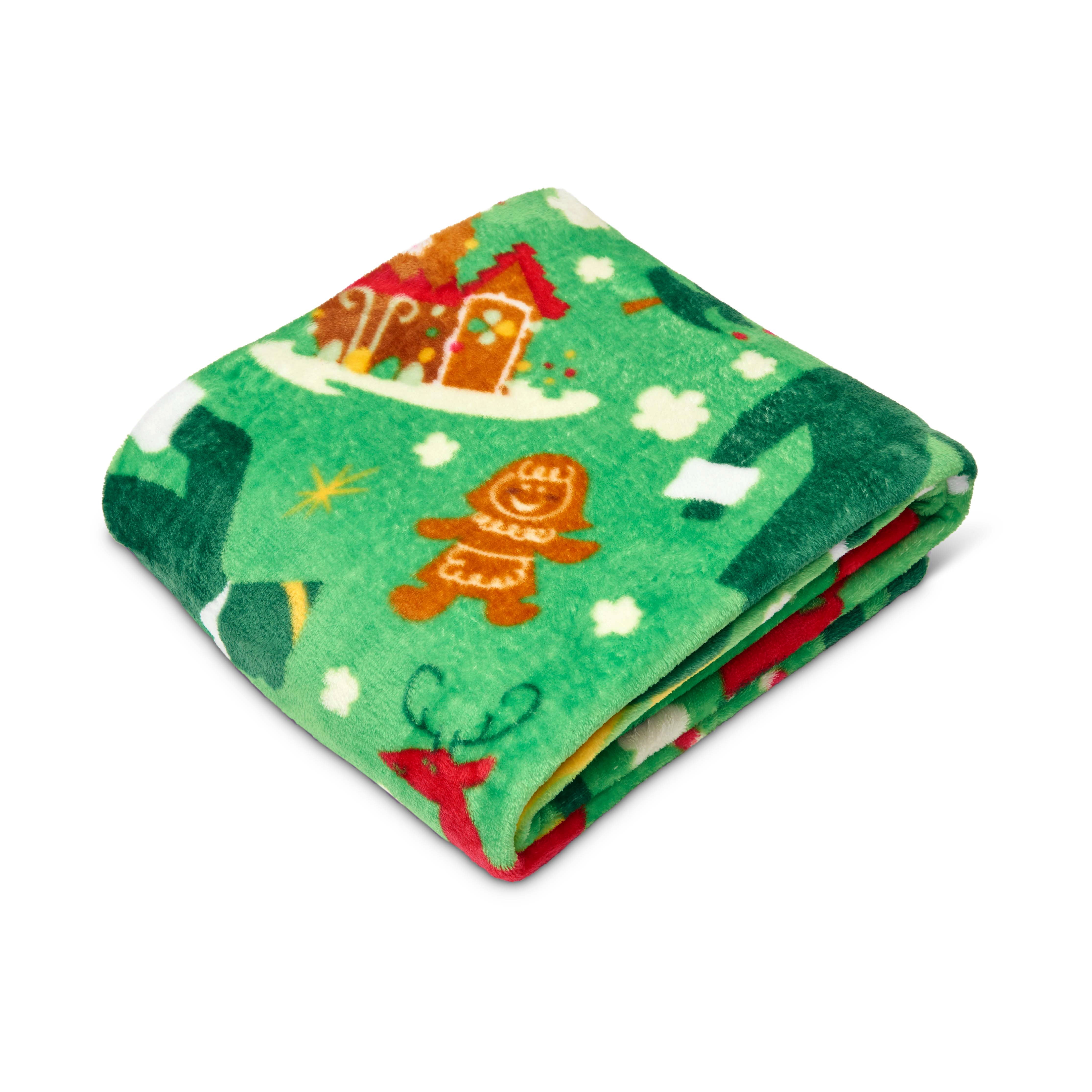 Busy Elf Warner Bros Kids Silk Touch Throw Blanket, 50 x 70 inches Green