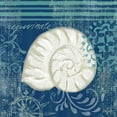 thumbnail image 2 of Lyon, Rebecca 26x26 White Modern Wood Framed Museum Art Print Titled - Navy Blue Spa Shells I, 2 of 4